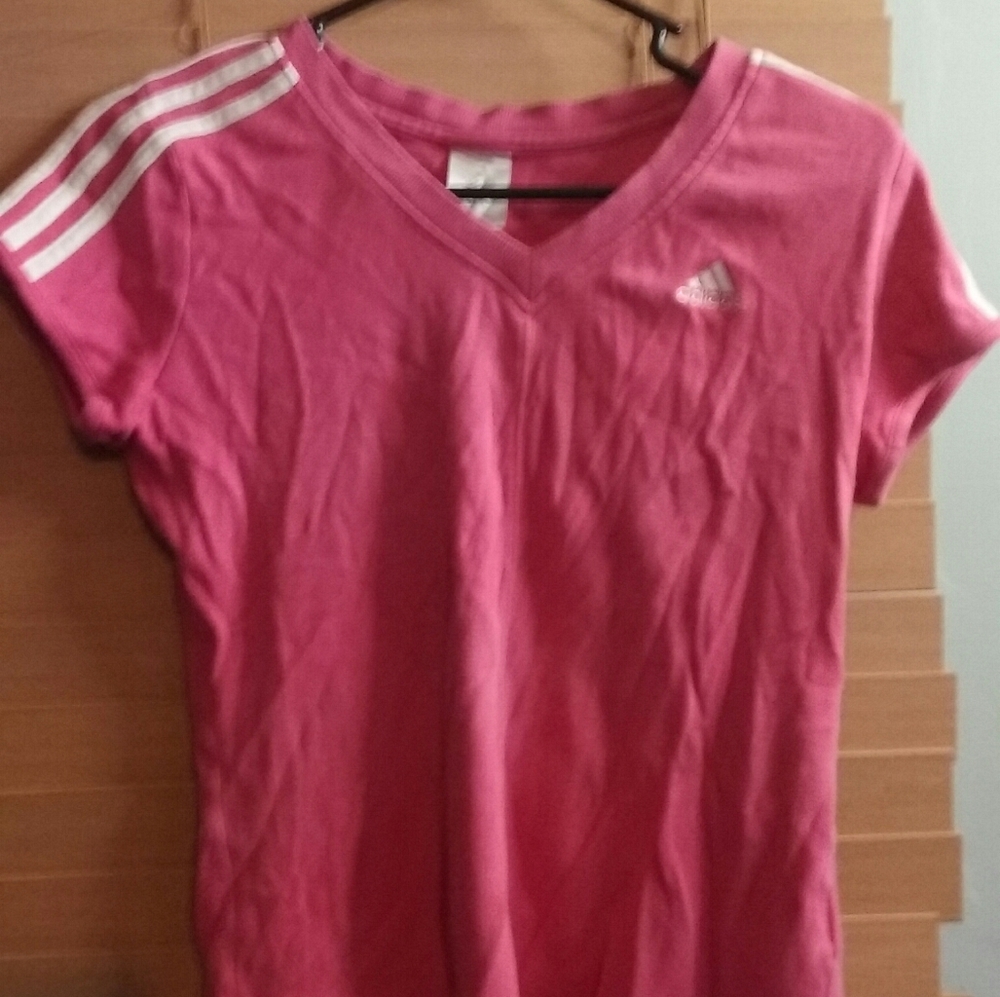 Pink adidas shirt